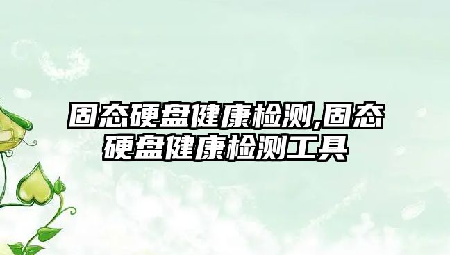 固態(tài)硬盤健康檢測,固態(tài)硬盤健康檢測工具