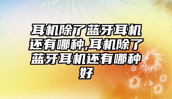 耳機除了藍(lán)牙耳機還有哪種,耳機除了藍(lán)牙耳機還有哪種好