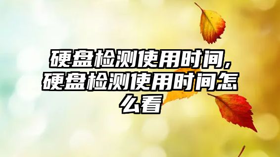 硬盤檢測(cè)使用時(shí)間,硬盤檢測(cè)使用時(shí)間怎么看